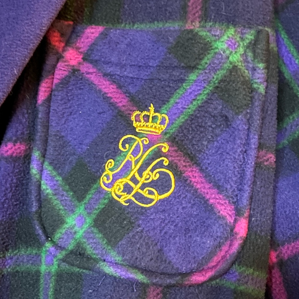 Fleece Robe purple Grn Pink XL - Picture 2 of 10